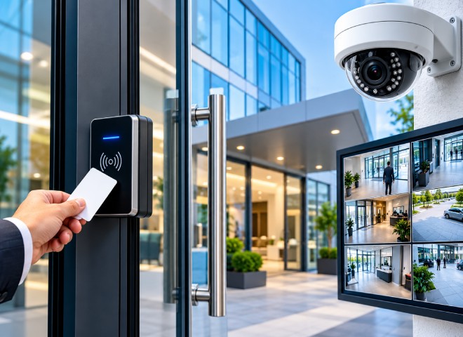 Commercial Door Access Control With Video Surveillance